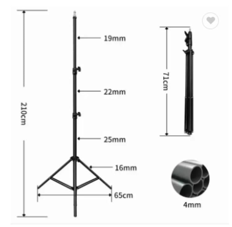 7 Ft Light Stand, Portable & Waterproof