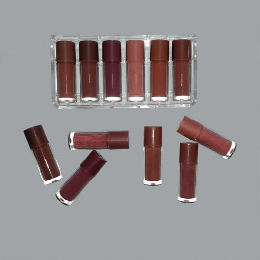 High Pigmented Matte Lipstick Set - Shades of Nude (Pack of 6)