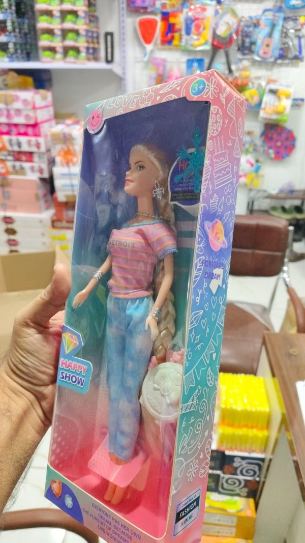 Beautiful Flexible Doll, Long Hair Doll With Fordable Hands And Legs (random Design )