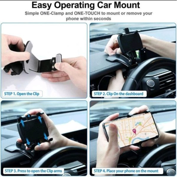 Car Smart Phone Holder,360° Rotateable Strong Grip Mobile Holder For Cars