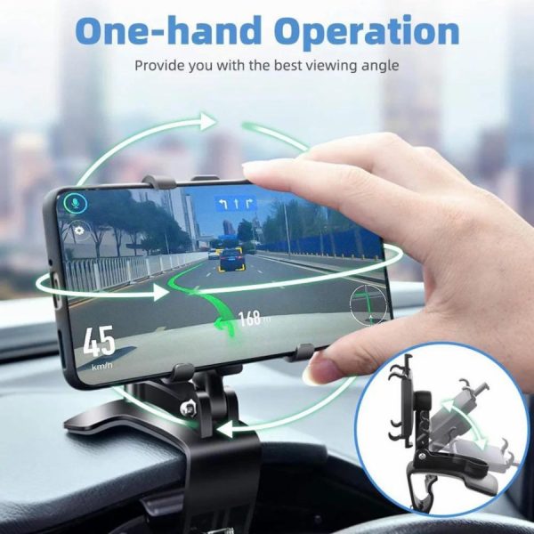 Car Smart Phone Holder,360° Rotateable Strong Grip Mobile Holder For Cars