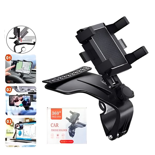 Car Smart Phone Holder,360° Rotateable Strong Grip Mobile Holder For Cars