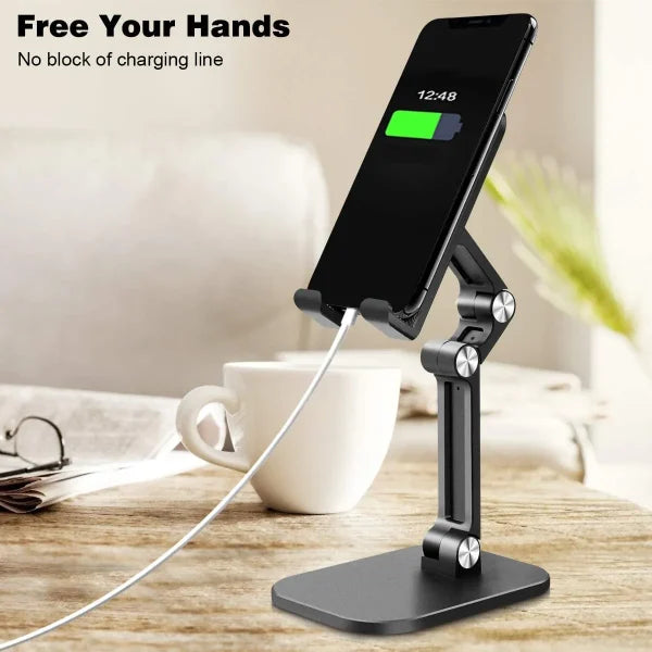 Foldable, Portable Mobile Stand, Mobile Holder ,angle Height Adjustable (random Color)