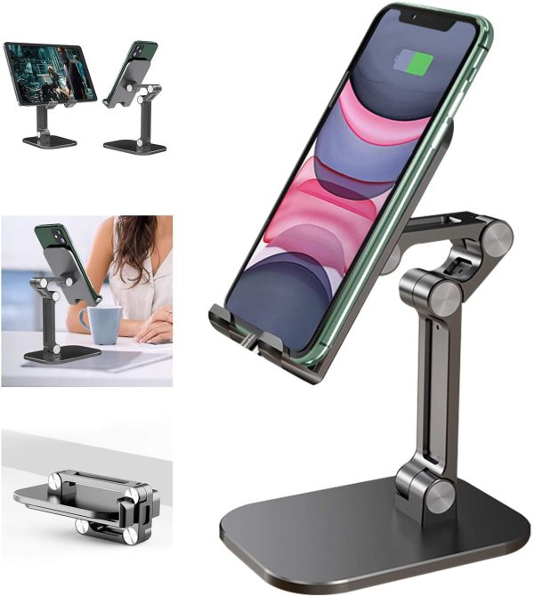 Foldable, Portable Mobile Stand, Mobile Holder ,angle Height Adjustable (random Color)