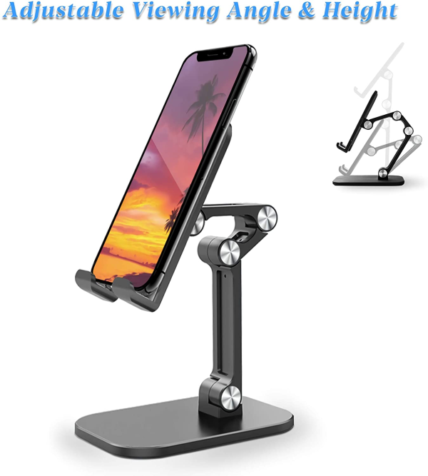 Foldable, Portable Mobile Stand, Mobile Holder ,angle Height Adjustable (random Color)