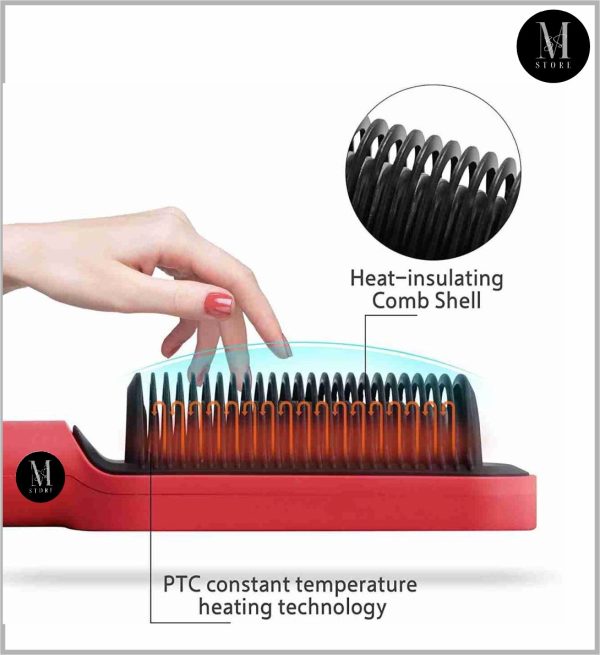 Electric Professional Hair Straightening Brush in (random Color)