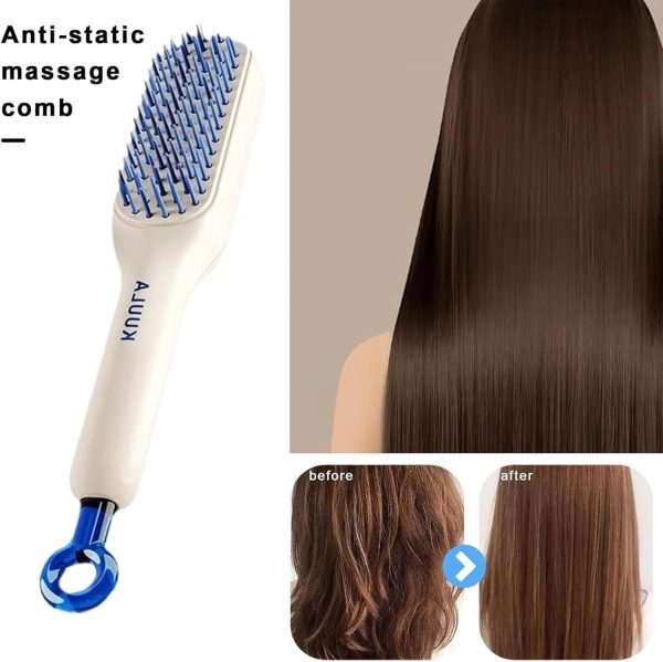 Self Cleaning Hair Brush|One-click Cleaning Telescopic Hair Comb|One-pull Clean Scalable Rotate Lifting